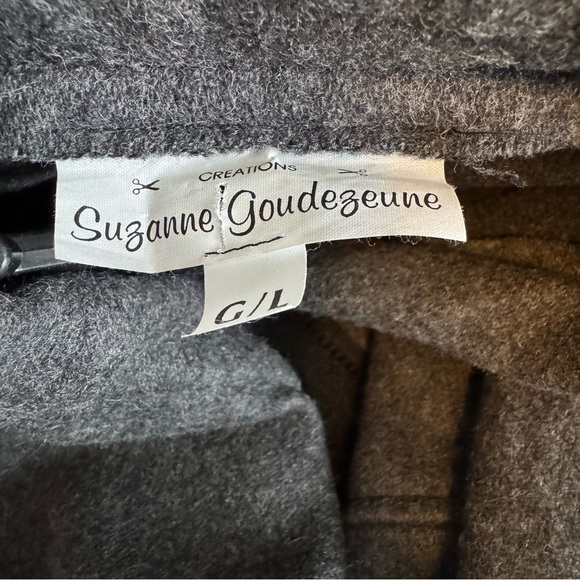 Paris Wool Blend Poncho Cape Coat Large by Suzanne Goudezeune - Picture 15 of 15